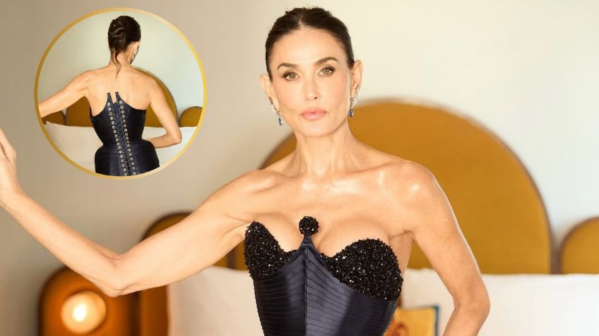 Demi Moore envió un mensaje a los fans de “La sustancia” con este vestido de Schiaparelli, así asegura su triunfo en los Oscar