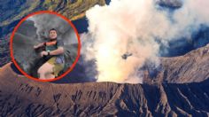 Hombre escala hasta la cima de un volcán y hace erupción | VIDEO