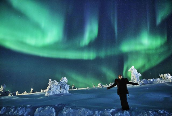 Aurora boreal. Foto: danielatapatiaoficial. 