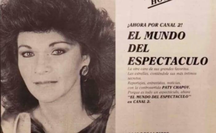 Chapoy como conductora de "El Mundo del Espectáculo". FOTO: Captura de pantalla